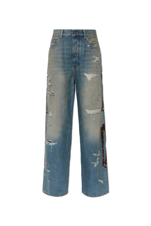 Amiri Jeans mit glänzenden Applikationen