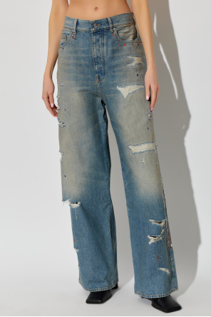 Amiri Jeans mit glänzenden Applikationen