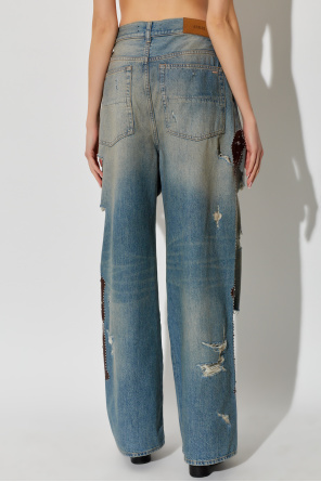 Amiri Jeans mit glänzenden Applikationen