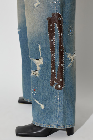 Amiri Jeans mit glänzenden Applikationen