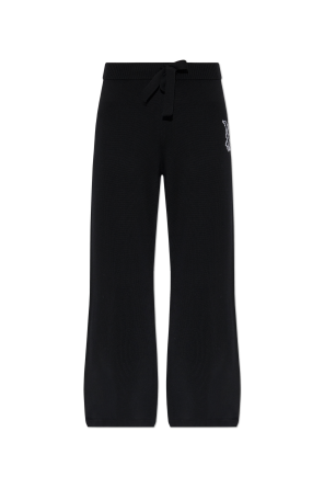 Pantalones de lana con logo