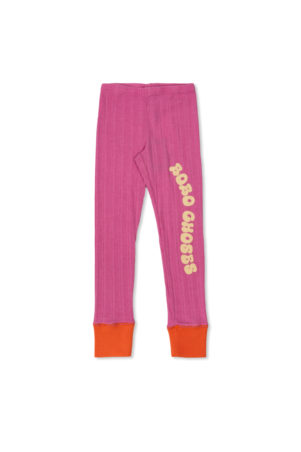Ribbed leggings with logo od Bobo Choses