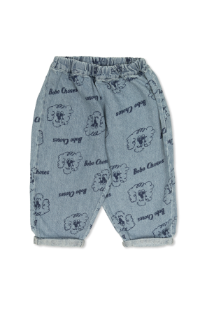 Jeans trousers with print