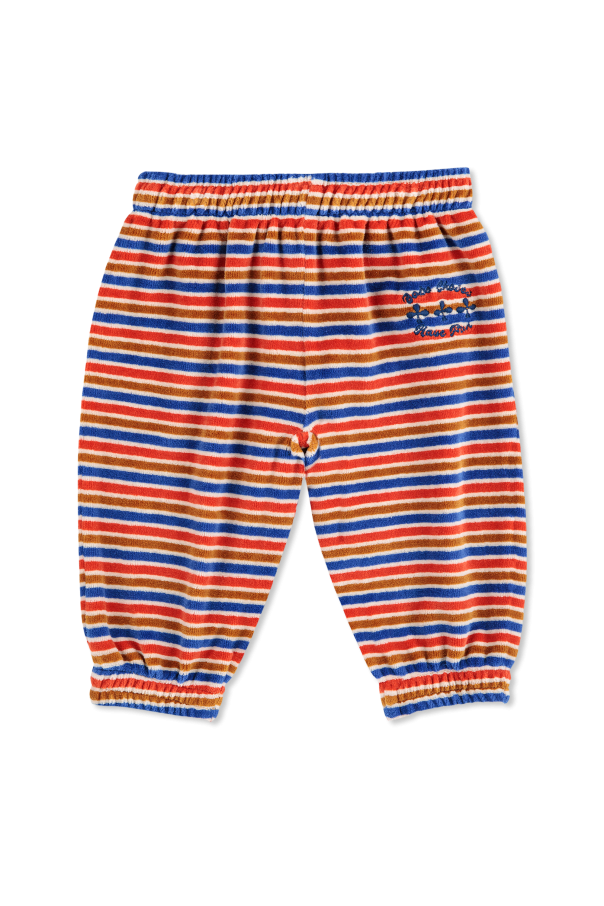 Velour trousers with a striped pattern od Bobo Choses