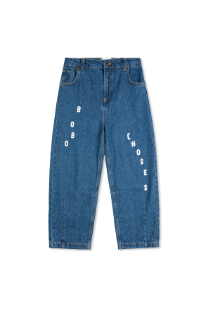 Jeans with printed logo