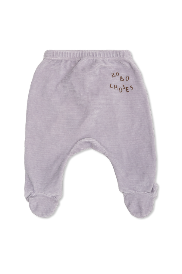 Cotton trousers with embroidered logo od Bobo Choses