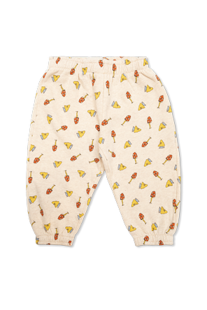 Cotton trousers with print