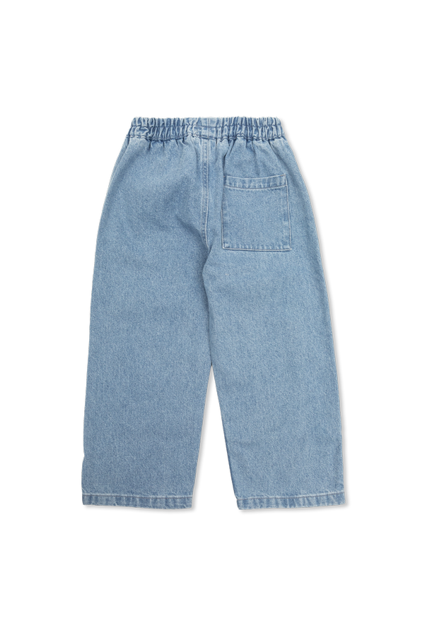 Bobo Choses Jeans with a colorfully embroidered logo