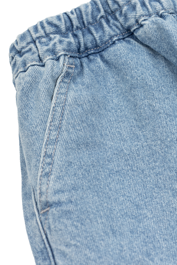 Bobo Choses Jeans with a colorfully embroidered logo