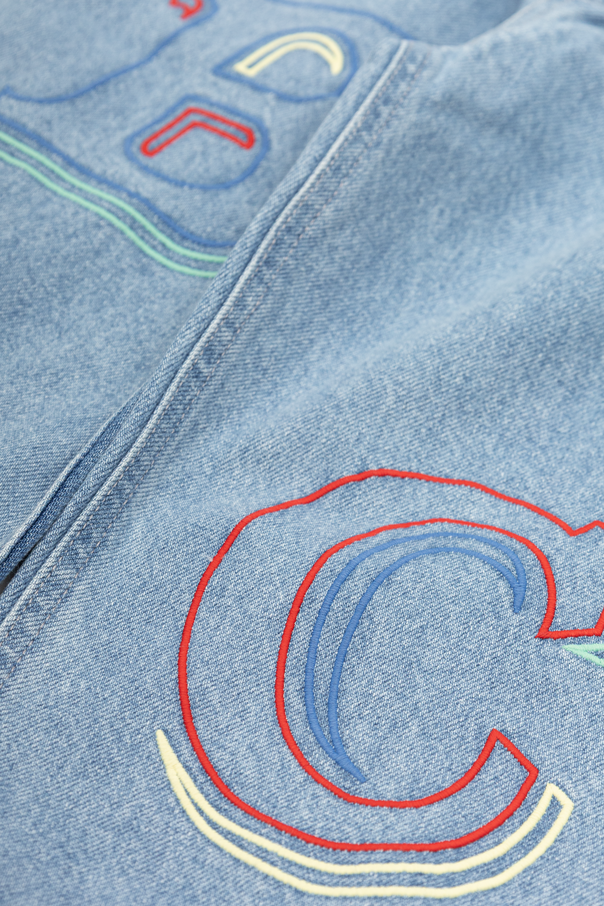 Bobo Choses Jeans with a colorfully embroidered logo