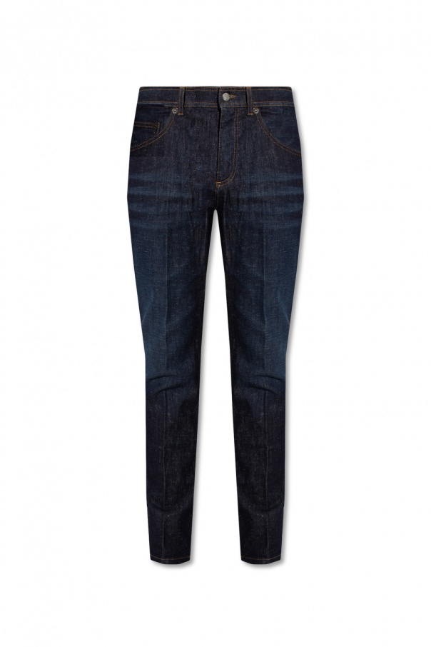 Neil Barrett straight-leg logo-plaque jeans