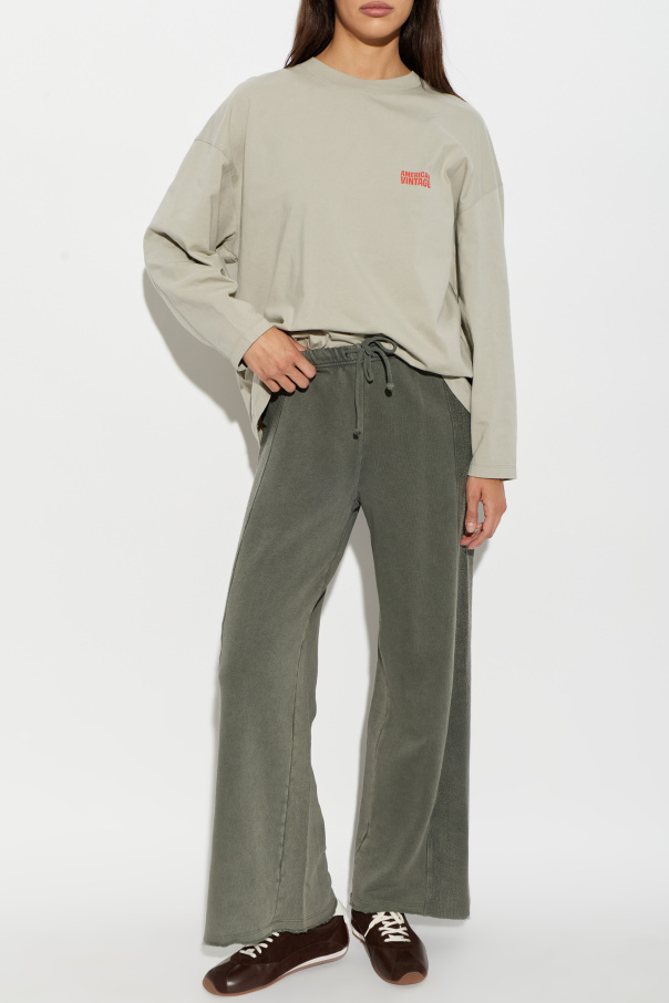 American Vintage Pantalones de chándal con acabado en bruto