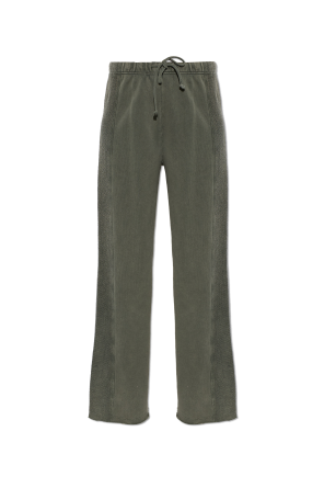 Sweatpants with raw-edge finish