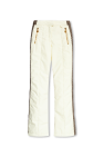 Balmain cream Monogrammed ski trousers