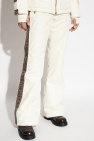 Balmain cream Monogrammed ski trousers