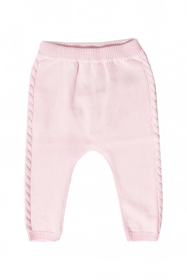 Fendi Kids Knitted trousers Satin with logo