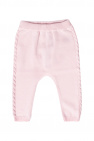 Fendi Kids Knitted trousers Satin with logo