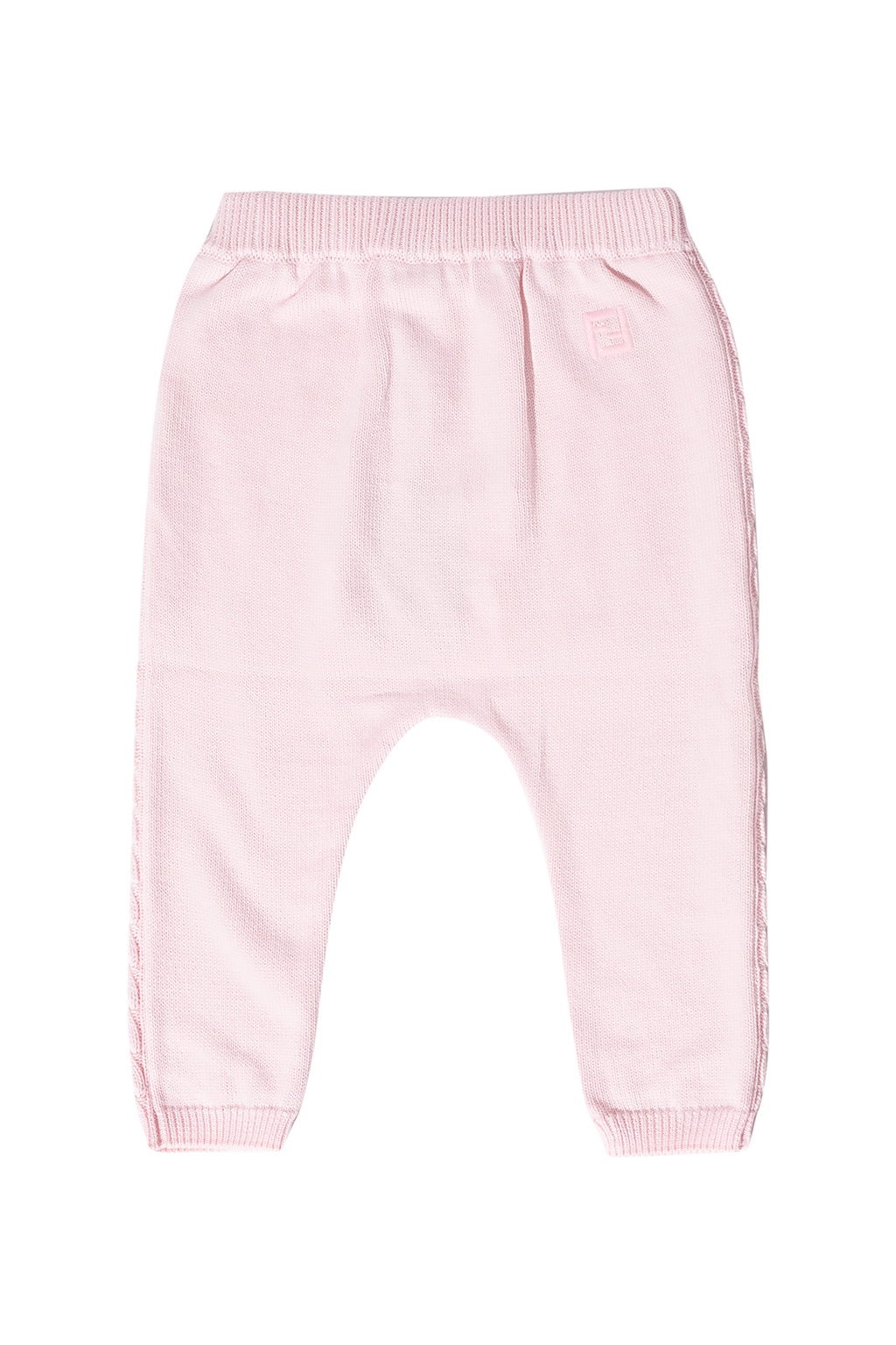 broderie-anglaise short dress Black - IetpShops GB - Pink Knitted trousers  with logo Fendi Kids