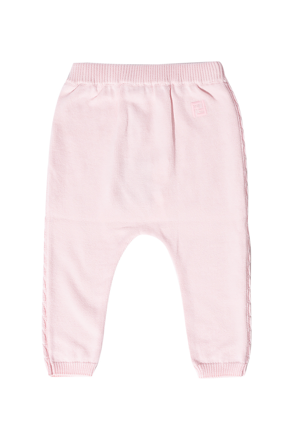 Fendi Kids Knitted trousers mit with logo