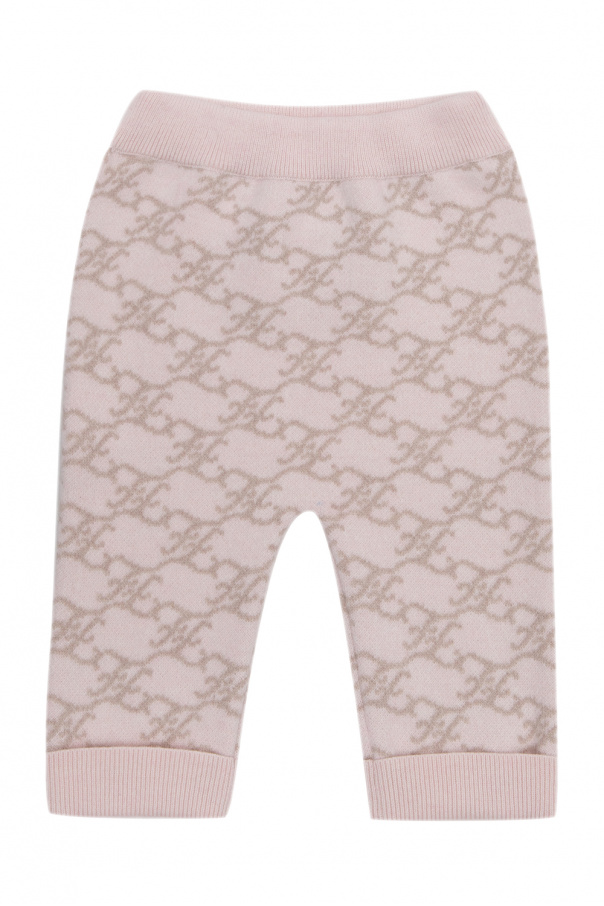 Fendi Kids mid-rise trousers with logo