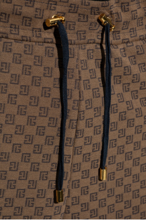Balmain Balmain Black Belted Logo Miniskirt