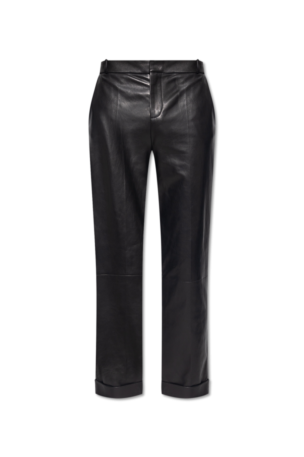 Leather trousers od Balmain