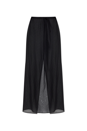 Silk beach trousers with monogram
