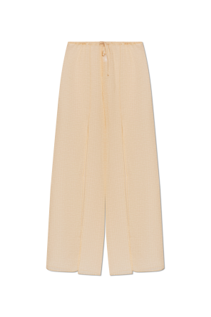 Silk beach trousers with monogram