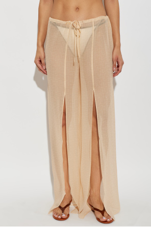 Balmain Silk beach trousers with monogram
