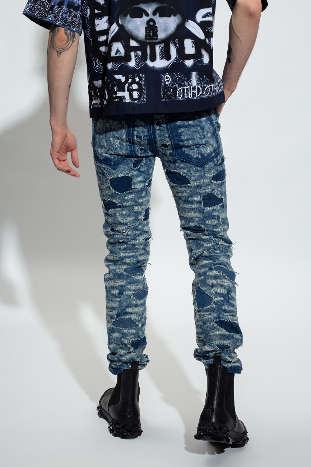 Givenchy Blue Chain Link Jeans