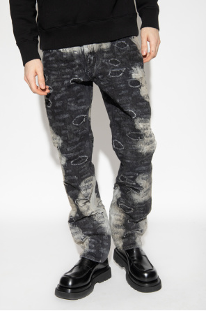 givenchy Silver Jeans with vintage effect