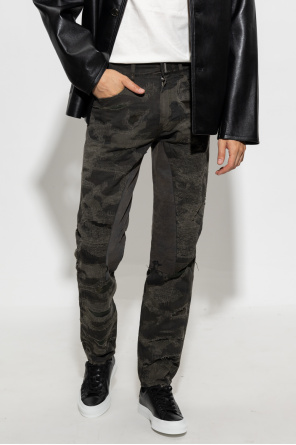 givenchy over-the-knee Camo jeans