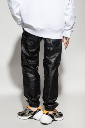 Givenchy Skórzane spodnie z monogramem