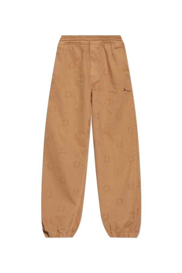 Cotton trousers with logo-shaped appliqué, zdjęcie 1 Cotton trousers with logo-shaped appliqué od Givenchy
