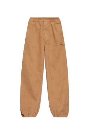Cotton pants with logo-shaped appliqué od Givenchy