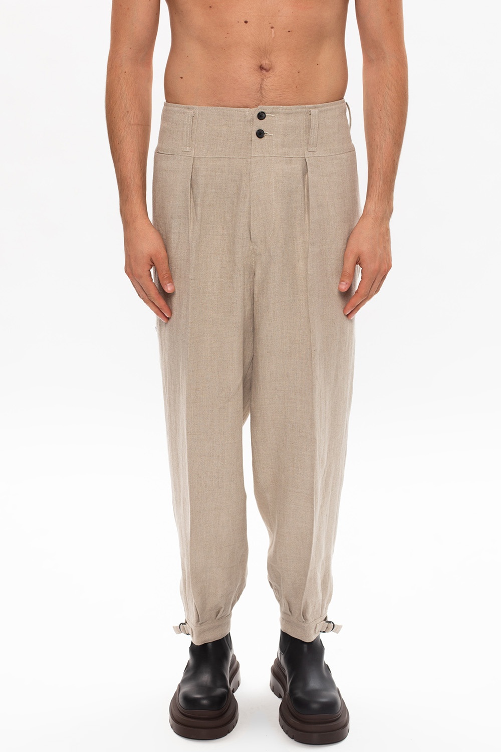 Ambush Linen indigo trousers with several pockets