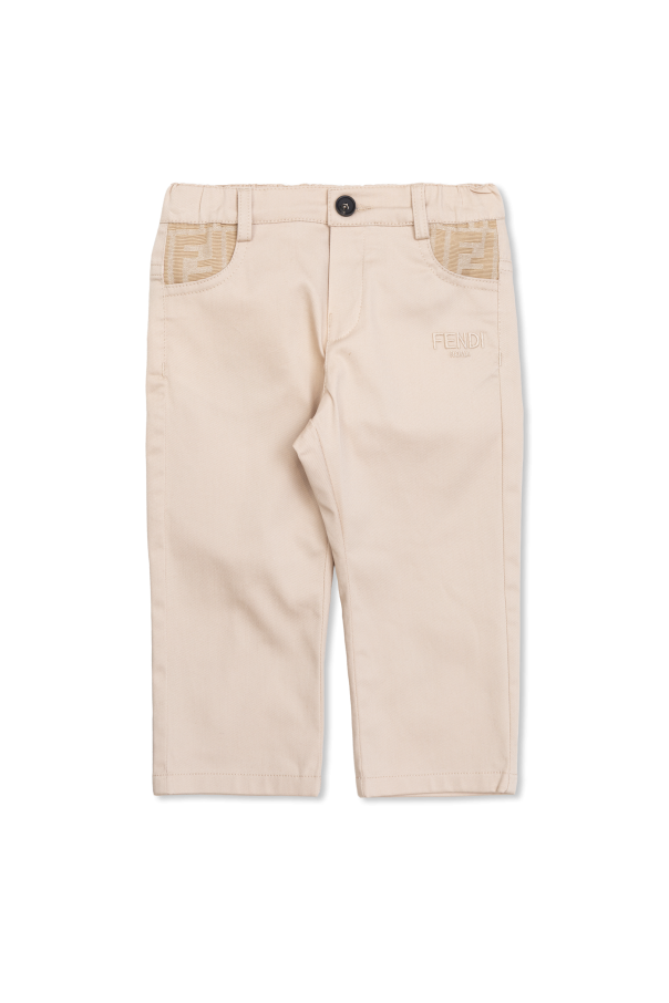 Trousers with logo od Fendi Kids