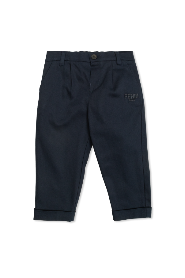 Trousers with logo od Fendi Kids