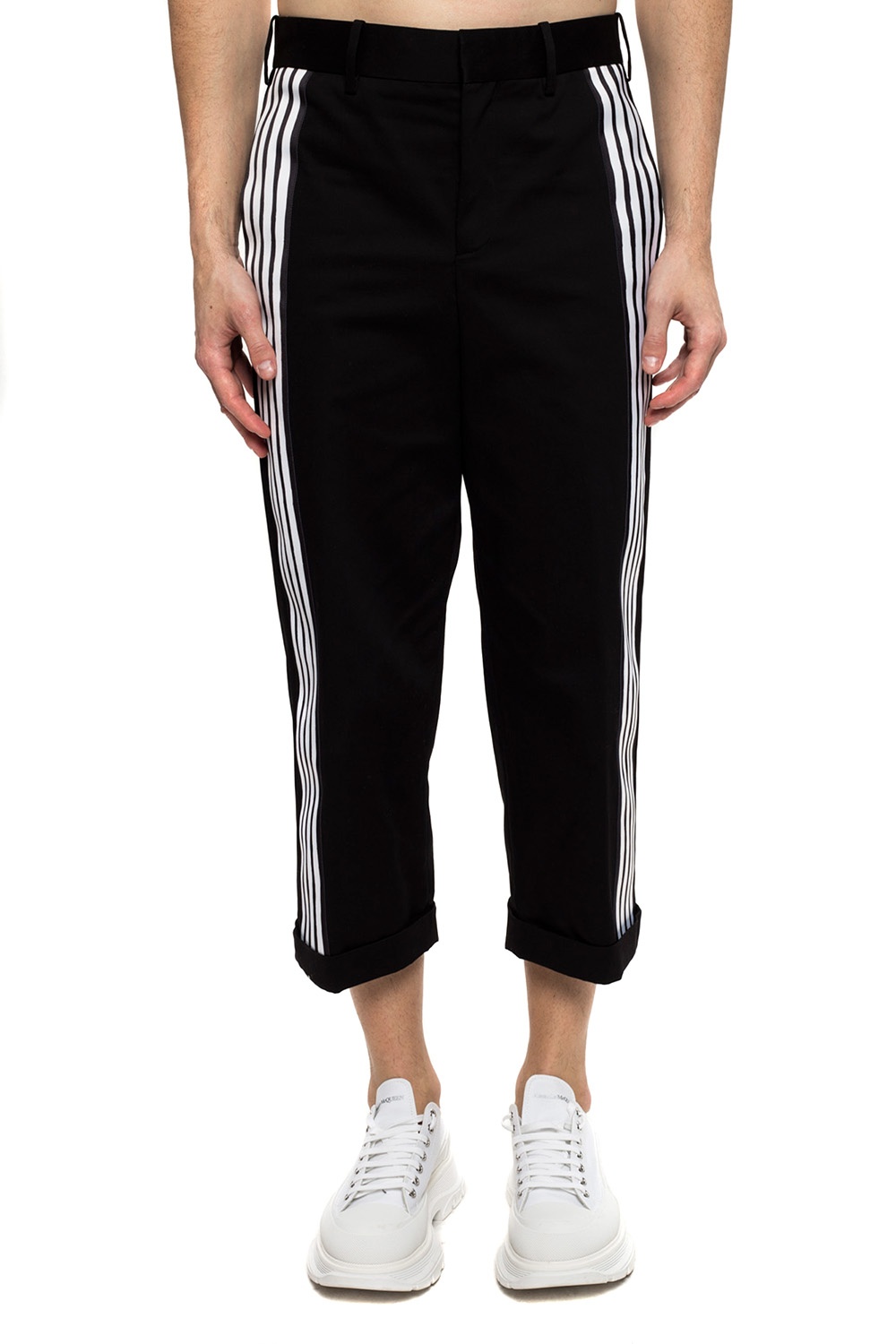 Side stripe trousers Neil Barrett - Thom Browne side stripe insert