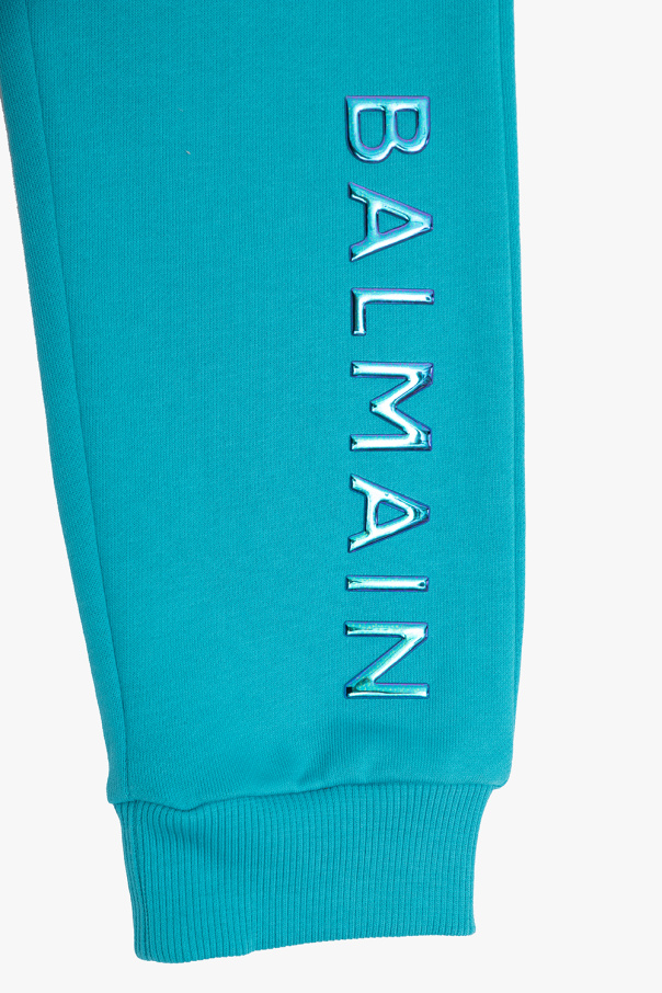 Balmain Kids balmain wrap button open-toeed dress item