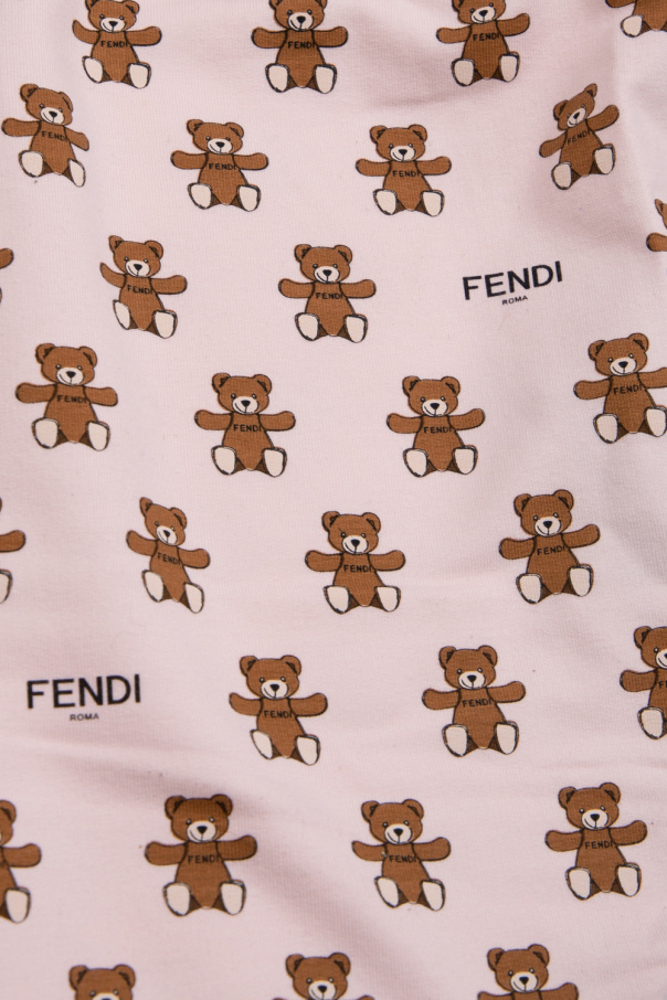 Fendi Kids Fendi scribble-detail logo down jacket