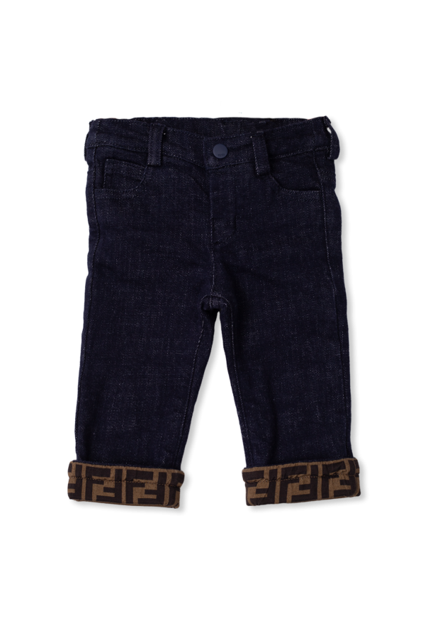 Jeans with monogram od Fendi Kids