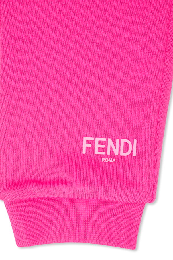 Fendi Kids FENDI Pequin PVC Leather Boston Bag Hand Bag Khaki Black 259022