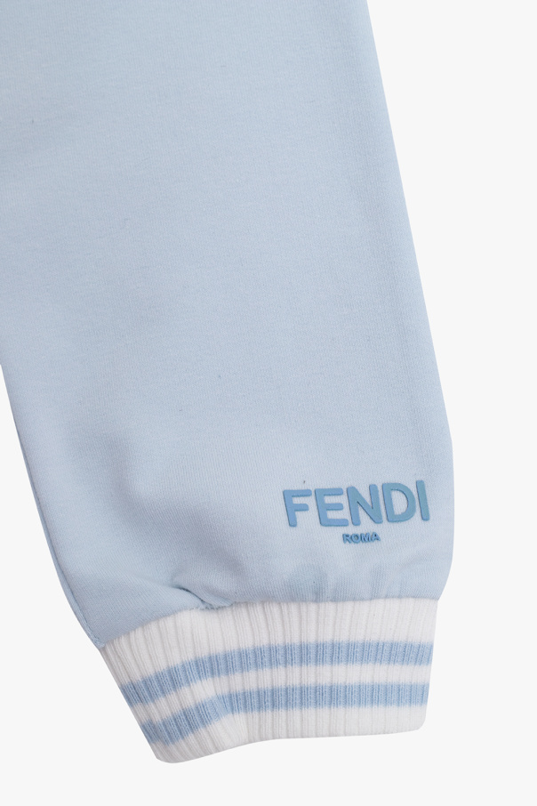 Fendi Kids Spodnie z logo