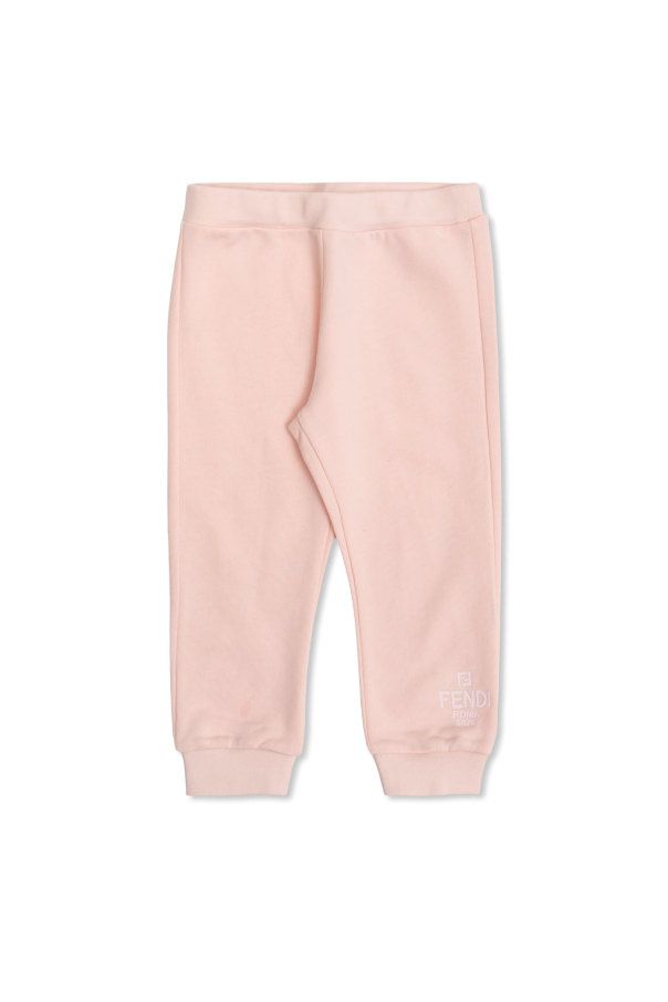 Sweatpants with embroidered logo od Fendi Kids