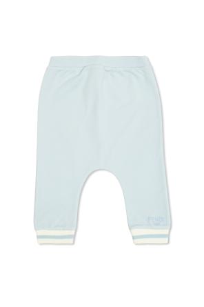 Pantalones de algodón con logo bordado