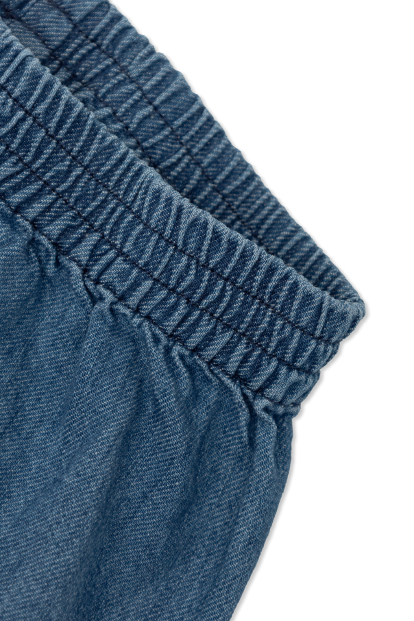 Fendi Kids Jeansy z zawijanymi nogawkami