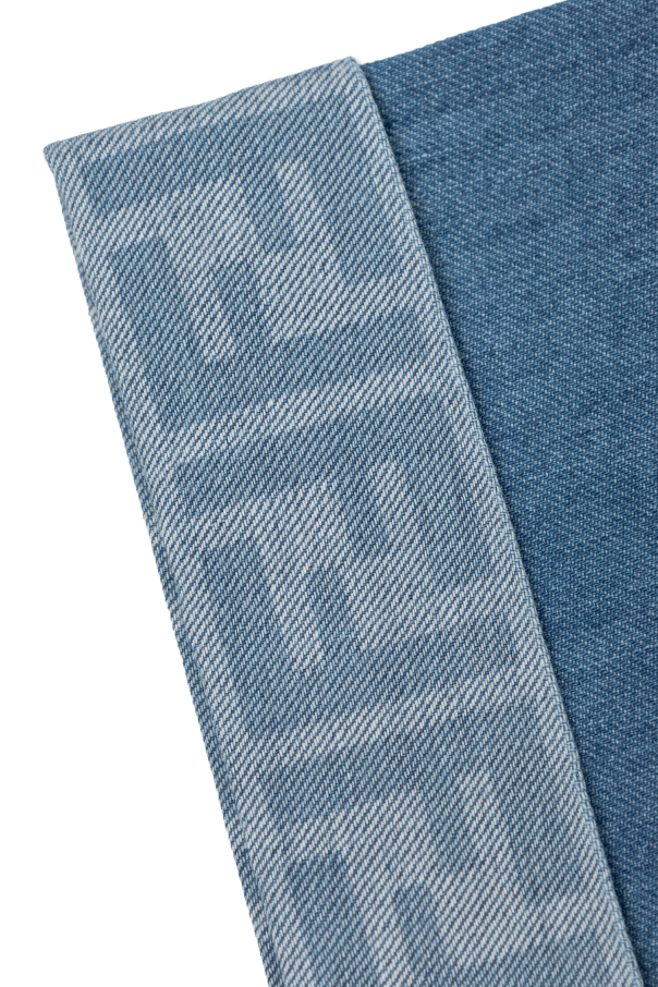 Fendi Kids Jeansy z zawijanymi nogawkami