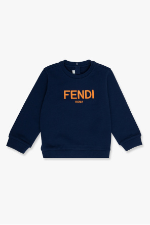 Fendi logo-embossed zip-up sweatshirt