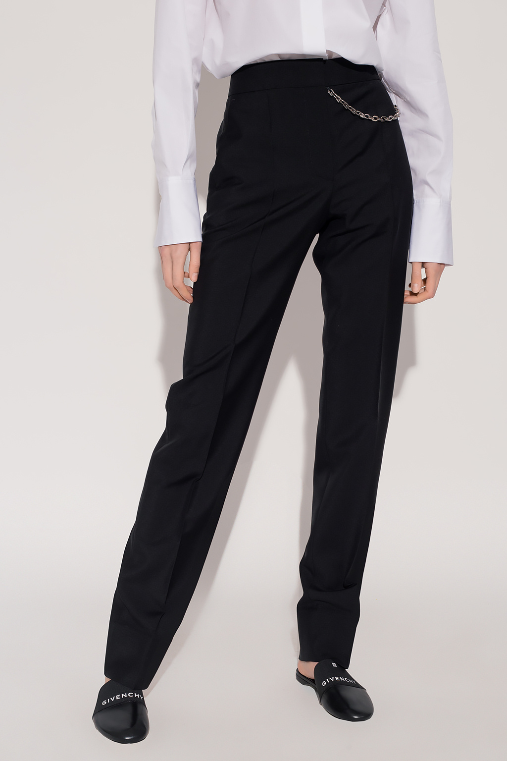 Givenchy Pleat-front print trousers